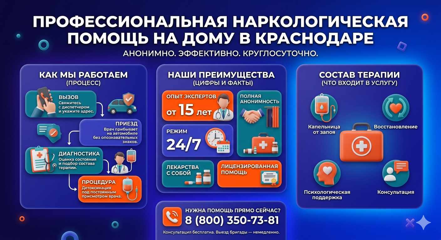 Инфографика о принципах лечения алкоголизма на дому в Дебальцево: этапы вызова нарколога, преимущества анонимной детоксикации и состав медицинской помощи.